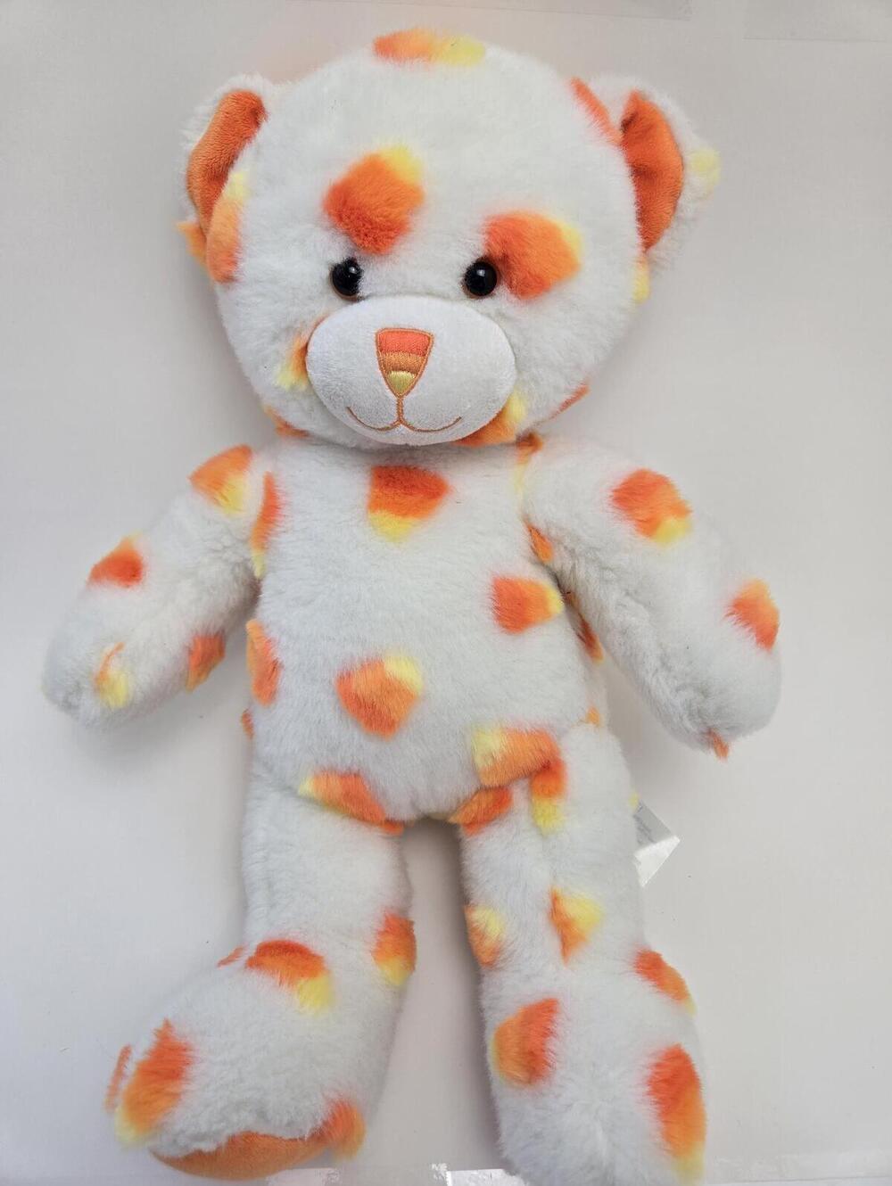Build a Bear - Candy Corn Teddy Bear Plush (16 inch) Pre Loved Condition